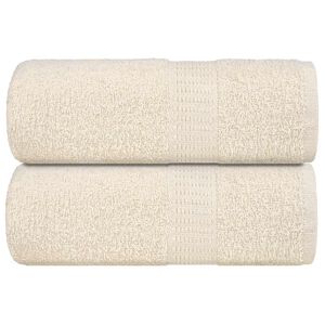vidaXL dvieļi FROGN, 2 gab., krēmkrāsas, 30x30 cm, 360 g/m&sup2;