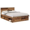 vidaXL Gultas rāmis Vecs koks 140 x 190 cm Inženierijas koks