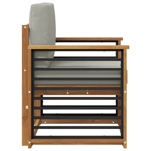 vidaXL Āra dīvānu komplekts ar spilvenu Dabiska 71 x 63 x 73 cm