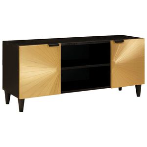 vidaXL Televizora skapī&scaron;a Melns un zelts 105 x 33 x 46 cm