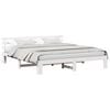 vidaXL Gultas rāmis Balts 180 x 200 cm Ciets priedes koks