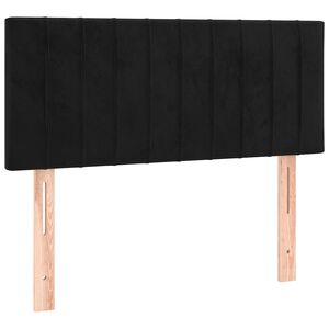 vidaXL gultas galvgalis, 100x5x78/88 cm, melns samts