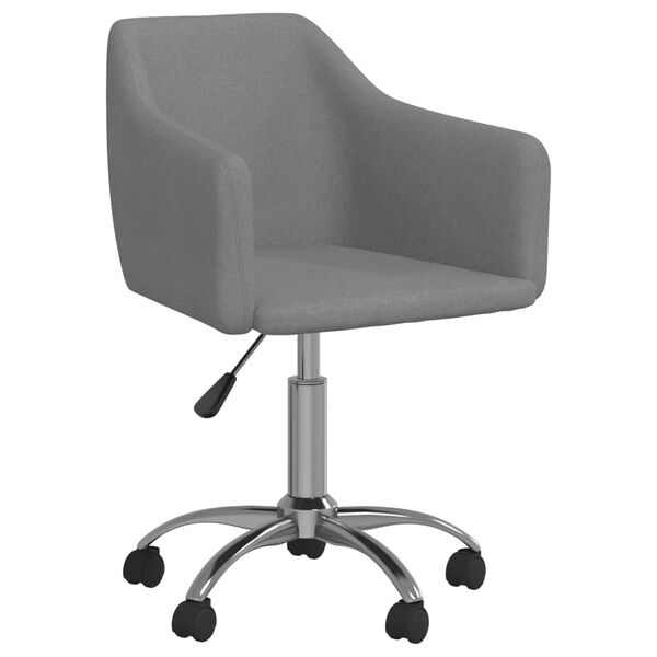 vidaXL grozāms virtuves krēsls, gai&scaron;i pelēks audums