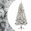 vidaXL Mākslīgā Saliekamā Ziemassvētku Egle 210 cm 300 LED Silti balts