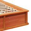 vidaXL Gultas rāmis Vaks brūns 200 x 200 cm Ciets priedes koks