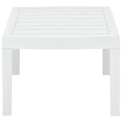 vidaXL dārza galds, balts, 78x55x38 cm, plastmasa
