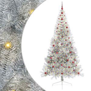 vidaXL Mākslīgais LED Ziemassvētku eglīte Sudraba 240 cm PET