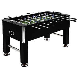 vidaXL galda futbols, 140x74,5x87,5 cm, 60 kg, tērauds, melns