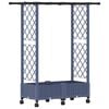vidaXL Pacelta gulta ar treliem un jumtu Pelēka 122,5 x 40 x 127 cm PP