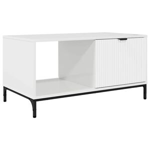vidaXL Kafijas galdiņ&scaron; Augsta spīduma baltā krāsa 90 x 49 x 46 cm