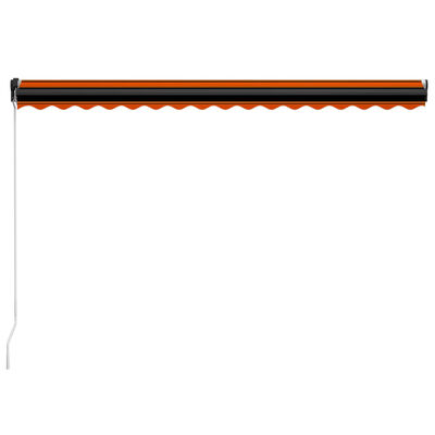 vidaXL izvelkama markīze, manuāla, 400x300 cm, oranža ar brūnu