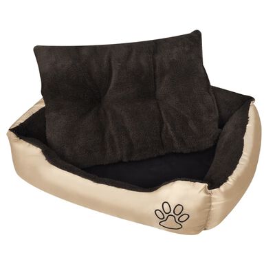 vidaXL suņu gulta ar polsterētu spilvenu, silta, XL izmērs