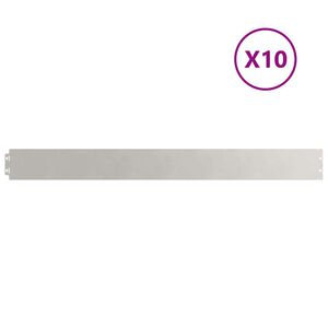 vidaXL Zālāju apmales 10 gab 10x103 cm Nerūsējo&scaron;ais tērauds