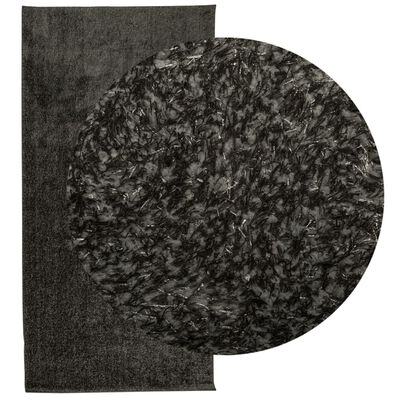 vidaXL paklājs ISTAN, gara spalva, antracītpelēks, 100x200 cm