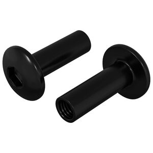 vidaXL Elkoņu uzgriežņi 2 gab. Melns M4 x 14,5 mm Metāls