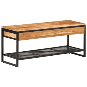 vidaXL apavu sols, 110x35x45 cm, akācijas masīvkoks, dzelzs