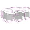 vidaXL 8-daļīgs dārza dīvāna komplekts, matrači, pelēks PE rotangpalma