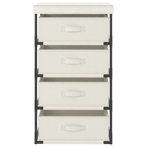 vidaXL plaukts ar 4 auduma groziem, krēmkrāsas, tērauds