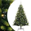 vidaXL Mākslīgā izliektā Ziemassvētku egle ar 150 LED gaismām Zaļa