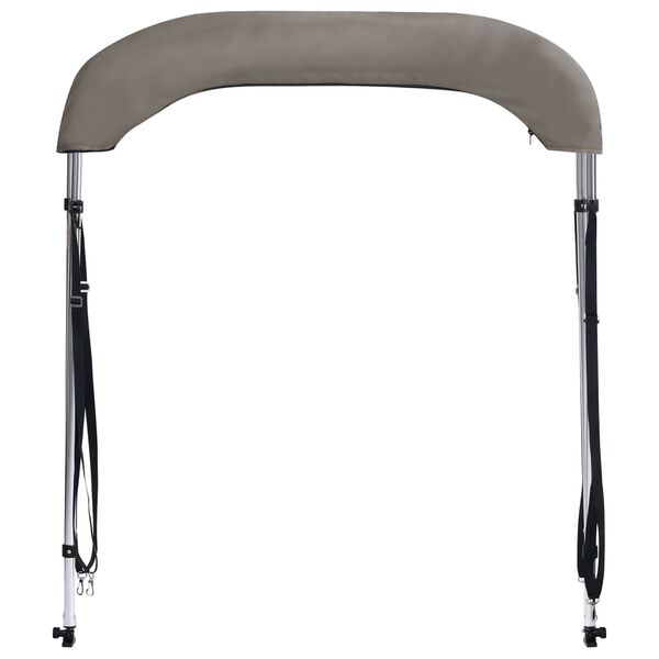vidaXL divloku motorlaivas jumts, pelēka, 150x120x110 cm