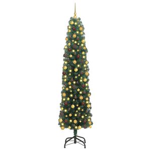 vidaXL Mākslīgā Ziemassvētku eglīte su 300 LED ar statīvu Zaļa 180 cm