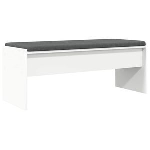 vidaXL Zāles sols ar spilvenu Balts 103 x 38 x 40 cm