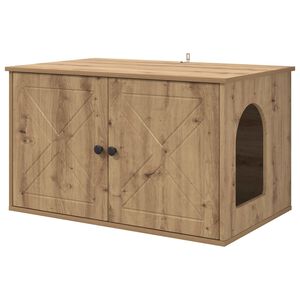vidaXL Kaķu māja Artisan ozols 85 x 55 x 50,5 cm Inženierijas koks