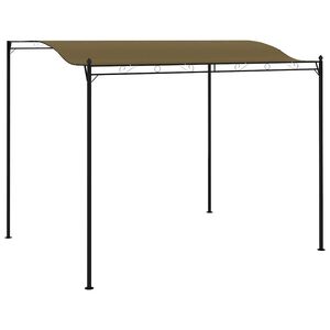 vidaXL dārza nojume, 3x2,4 m, pelēkbrūna, 180 g/m&sup2;
