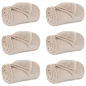 vidaXL Pledu segas 6 gab. Bē&scaron;a 240 x 270 cm 9.93 kg Flīss