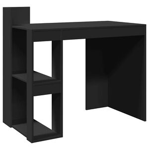 vidaXL rakstāmgalds, melns, 103,5x56,5x94 cm, inženierijas koks