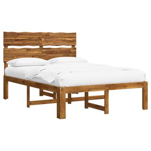 vidaXL Divguļu gultas rāmis ar galvgalvi ROSTOCK Dabiska 140 x 200 cm