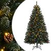 vidaXL mākslīgā Ziemassvētku egle, 210 cm, 300 LED