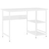 vidaXL datorgalds, balts, 105x50x72 cm, MDF un metāls