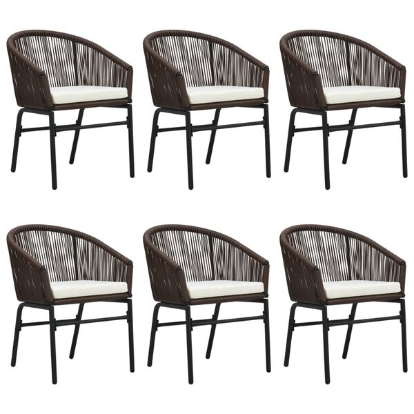 vidaXL 7-daļīgs dārza mēbeļu komplekts, brūns