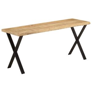 vidaXL sols, dabīgas formas malas, 105 cm, mango masīvkoks