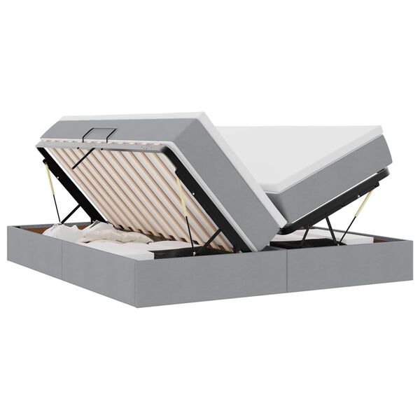 vidaXL Gulta ar uzglabā&scaron;anas vietu un matraci 180 x 200 cm Poliesters