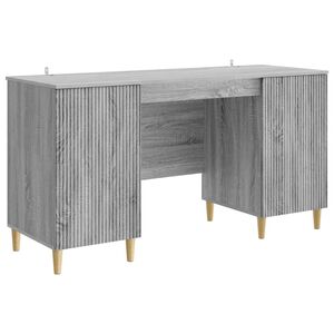 vidaXL Galds Pelēks Sonoma ozols 142,5 x 50 x 75 cm Inženierijas koks