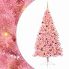 vidaXL Mākslīgais LED Ziemassvētku eglīte su 300 LED Rozā 240 cm PVC