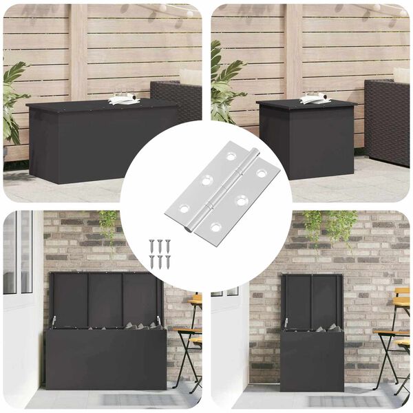 vidaXL Eņģe Vienkrāsains 12 pcs Sudraba 58 x 35 x 1 mm Tērauds