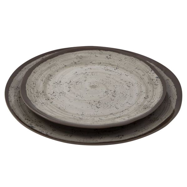 Bo-Camp 12-daļīgs trauku komplekts Halo, melamīns, bē&scaron;s