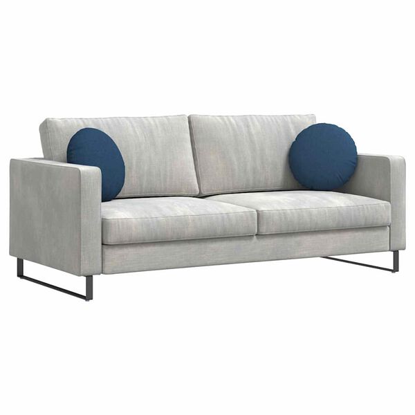 vidaXL Sēdvietas spilventiņi 2 pcs Zila Ø40 x 13 cm audums