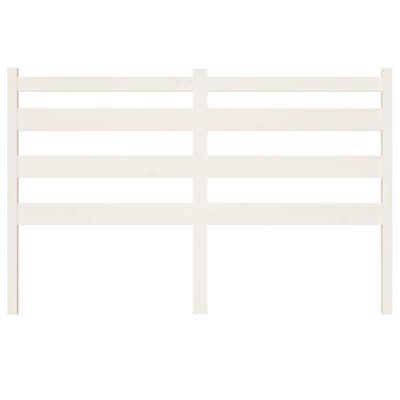 vidaXL gultas galvgalis, balts, 141x4x100 cm, priedes masīvkoks