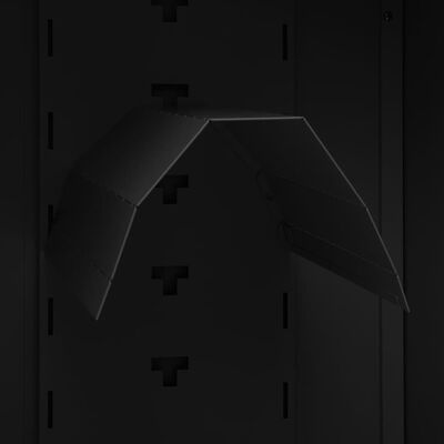 vidaXL seglu skapis, melns, 53x53x105 cm, tērauds