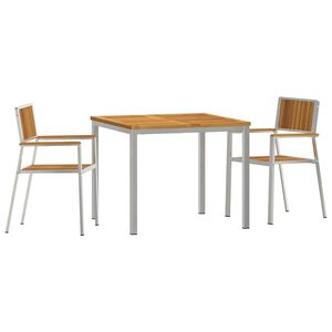vidaXL Āra ēdamistabas komplekts 3 gab. 90 x 90 x 75 cm