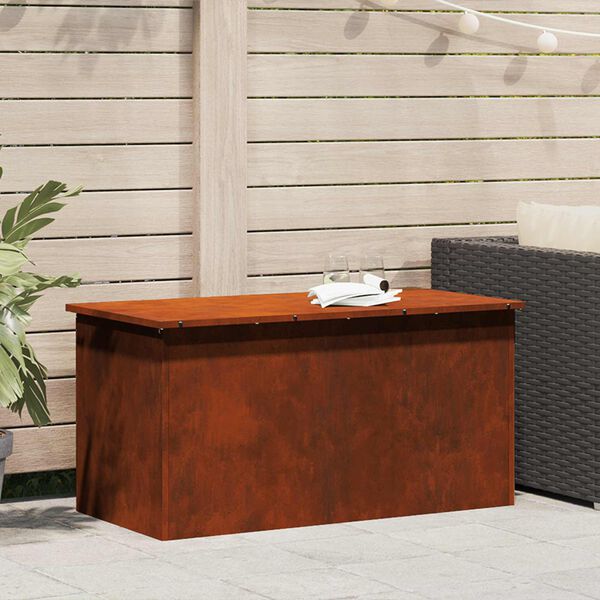 vidaXL Āra uzglabā&scaron;anas kaste Rūsa 100 x 50,5 x 50 cm Tērauds