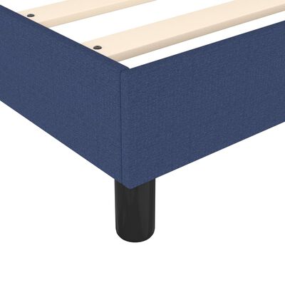 vidaXL atsperu gultas rāmis, zils audums, 80x200 cm