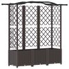 vidaXL Pacelta gulta ar treliem un jumtu Brūna 163 x 40 x 141 cm PP