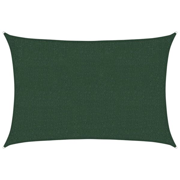 vidaXL saulessargs, 160 g/m&sup2;, tum&scaron;i zaļ&scaron;, 2x3 m, HDPE