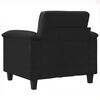 vidaXL atpūtas krēsls, melns, 60 cm, mikro&scaron;ķiedras audums
