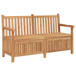 vidaXL Dārza sols ar uzglabā&scaron;anu 150 x 60 x 90 cm Ciets tek&scaron;a koks